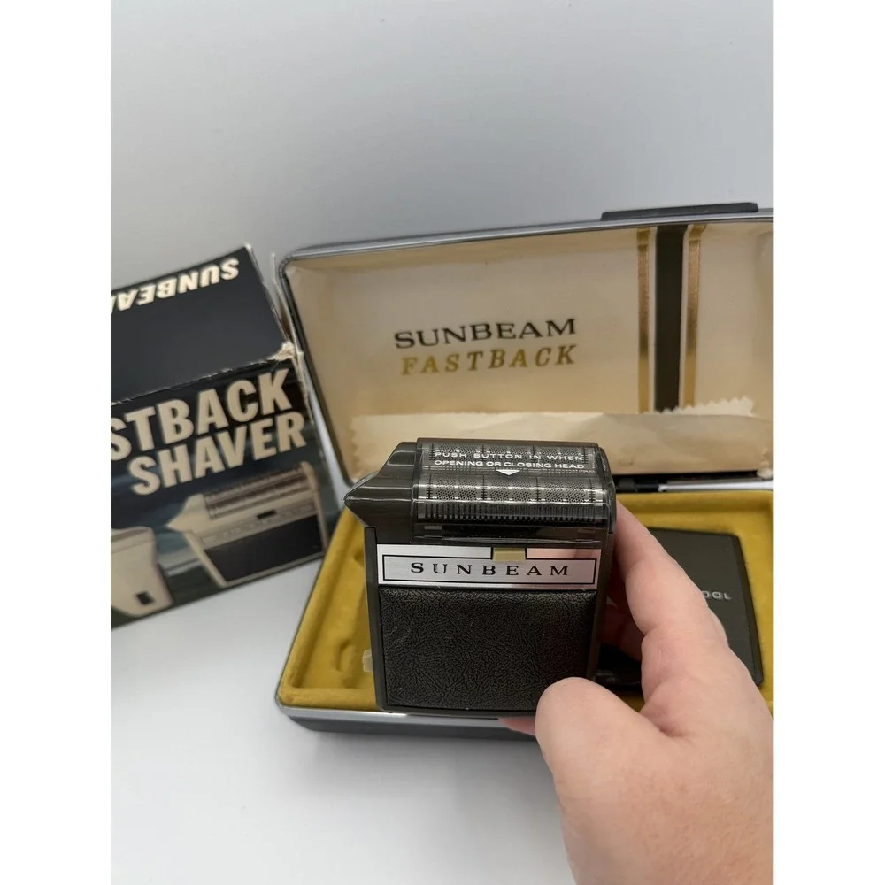 Vintage Sunbeam‎ Fastback 707 Electric Shaver Cord Spool Case Box